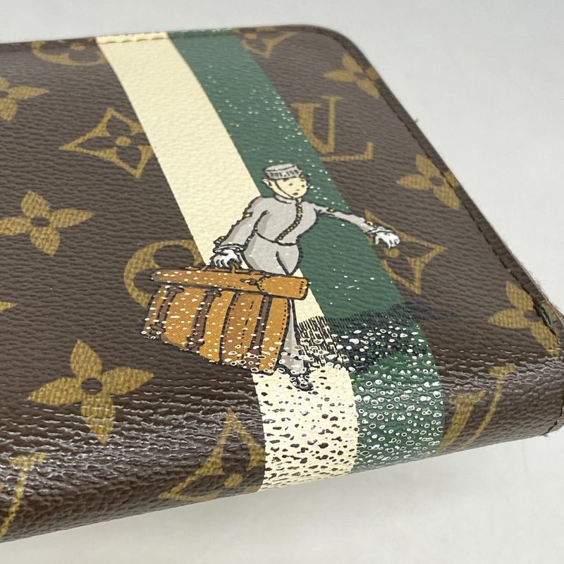 Louis Vuitton Long Wallet Monogram Groom Zippy Organizer M60035 Brown Veil Men
