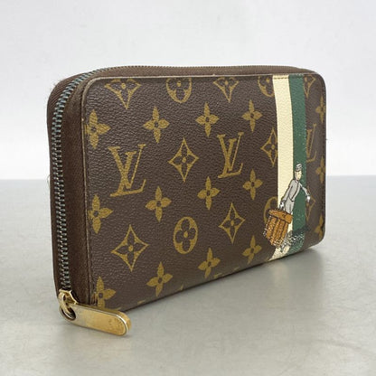 Louis Vuitton Long Wallet Monogram Groom Zippy Organizer M60035 Brown Veil Men