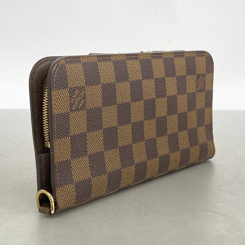 Louis Vuitton Long Wallet Damier Portefeuille Antholite N63071 Ebène Men Women