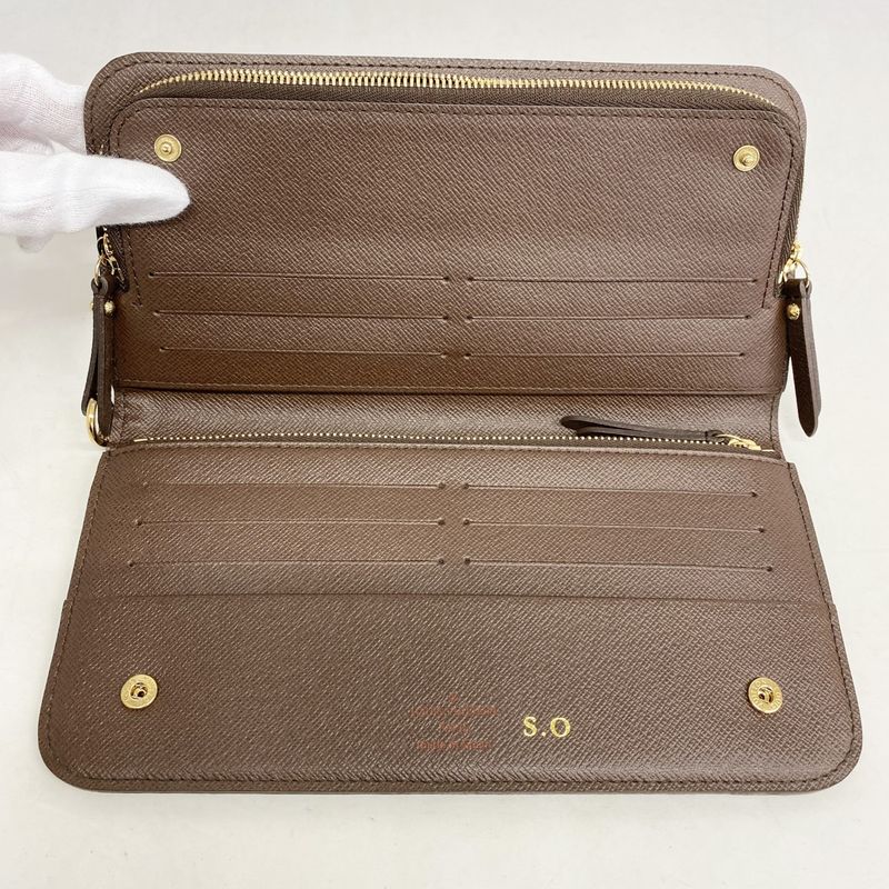 Louis Vuitton Long Wallet Damier Portefeuille Antholite N63071 Ebène Men Women