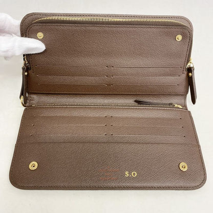 Louis Vuitton Long Wallet Damier Portefeuille Antholite N63071 Ebène Men Women