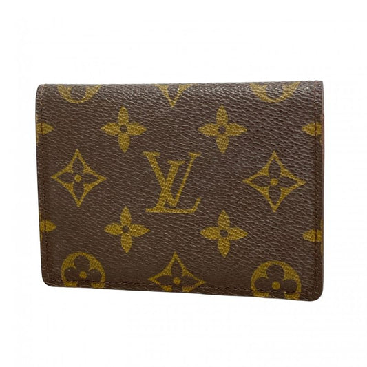 Louis Vuitton Card Case Monogram Porte 2 Carte Vertical M60533 Brown Men Women