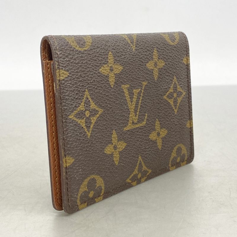 Louis Vuitton Card Case Monogram Porte 2 Carte Vertical M60533 Brown Men Women