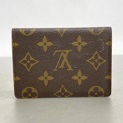 Louis Vuitton Card Case Monogram Porte 2 Carte Vertical M60533 Brown Men Women