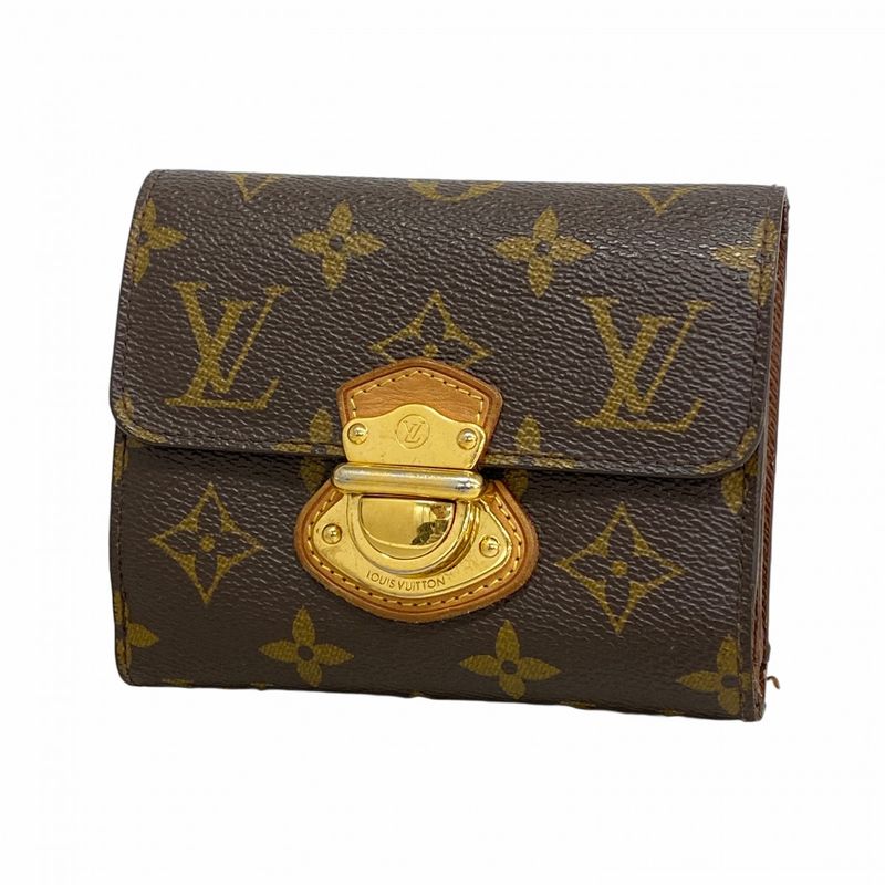 Louis Vuitton Trifold Wallet Monogram Portefeuille Joy M60211 Brown Ladies