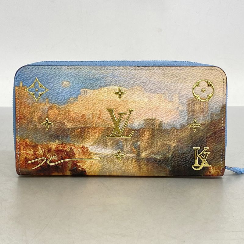 Louis Vuitton Long Wallet Monogram Serti Zippy Wallet M64604 Light Blue/beigemen