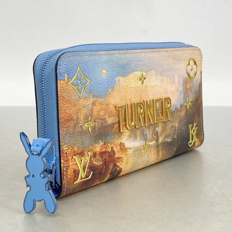 Louis Vuitton Long Wallet Monogram Serti Zippy Wallet M64604 Light Blue/beigemen