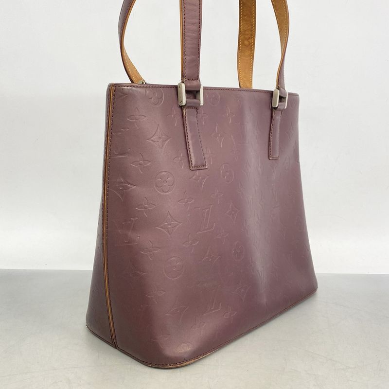 Louis Vuitton Monogram Matte Stockton Tote Bag M55116 Violle Women's
