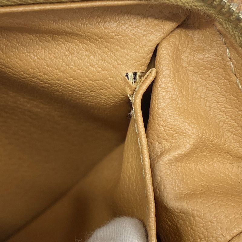 Celine Pouch Macadam PVC Brown Gold Hardware Women