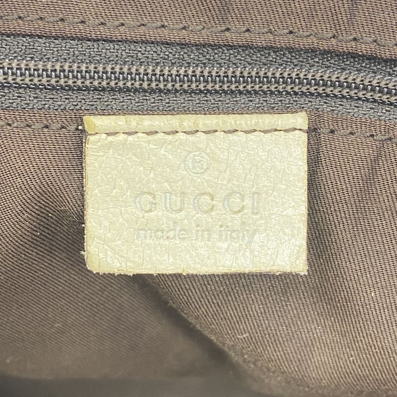 Gucci Tote Bag GG Canvas 163805 Canvas Beige Brown Chien Pan Gold Hardware Women