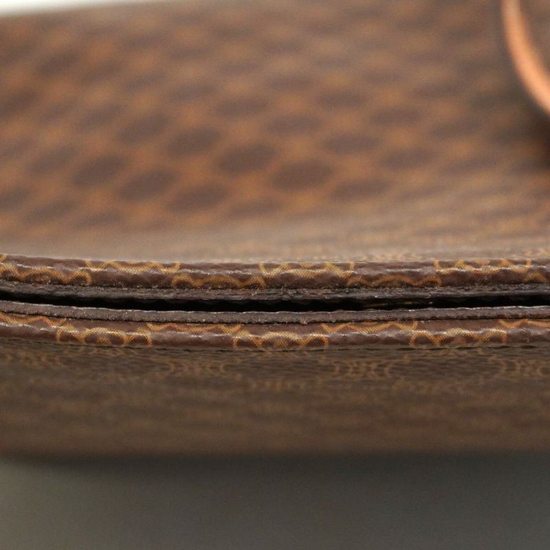 Celine Tote Bag Macadam PVC Brown Gold Hardware Women's