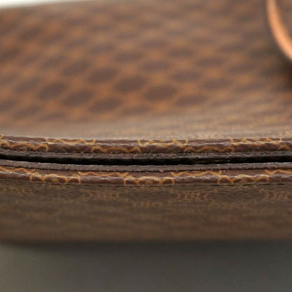 Celine Tote Bag Macadam PVC Brown Gold Hardware Women's