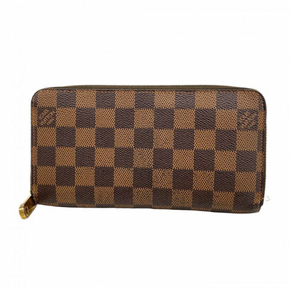 Louis Vuitton Long Wallet Damier Zippy Wallet N60015 Ebène Men Women Unisex