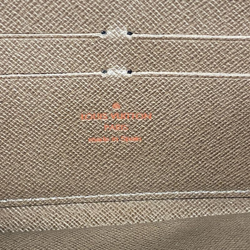 Louis Vuitton Long Wallet Damier Zippy Wallet N60015 Ebène Men Women Unisex