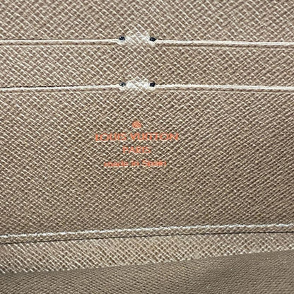 Louis Vuitton Long Wallet Damier Zippy Wallet N60015 Ebène Men Women Unisex