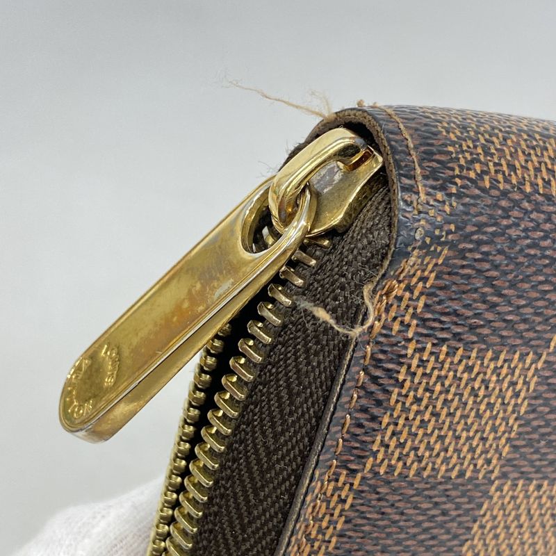 Louis Vuitton Long Wallet Damier Zippy Wallet N60015 Ebène Men Women Unisex