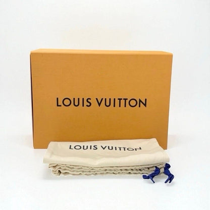 Louis Vuitton Sneakers Shoes Fabric Leather Suede Black Gold Brown Logo In-heel