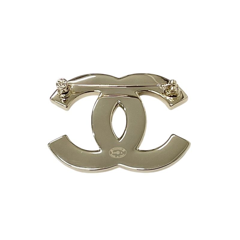 Chanel Brooch Corsage White Gold Here Mark