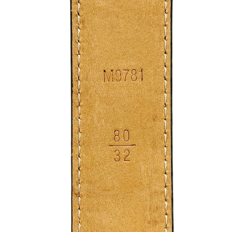 Louis Vuitton Belt Monogram Women's Brand Santure LV Initials Brown Gold M9781