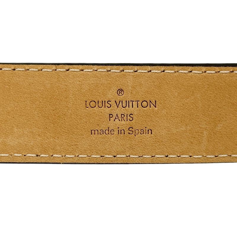 Louis Vuitton Belt Monogram Women's Brand Santure LV Initials Brown Gold M9781