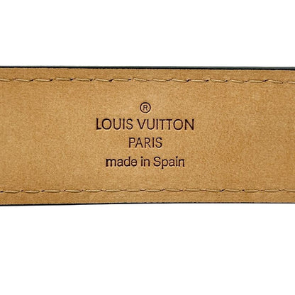 Louis Vuitton Belt Men's Brand Leather Santure Jeans Black Silver M6812u 90/36
