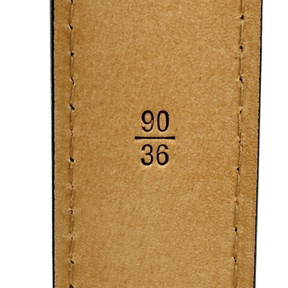 Louis Vuitton Belt Men's Brand Leather Santure Jeans Black Silver M6812u 90/36