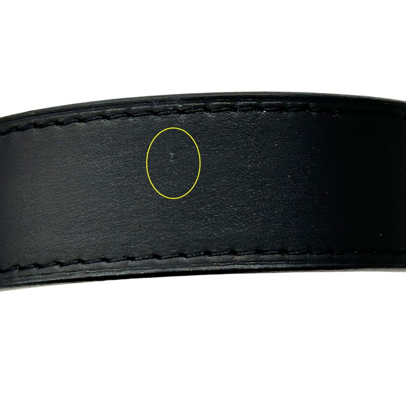 Louis Vuitton Belt Men's Brand Leather Santure Jeans Black Silver M6812u 90/36