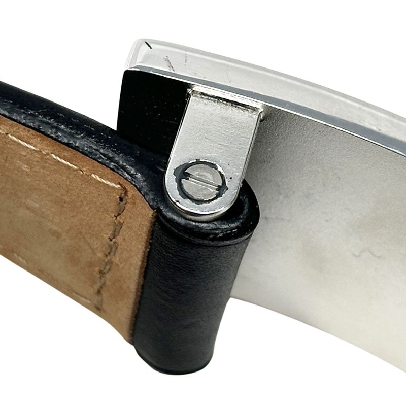 Louis Vuitton Belt Men's Brand Leather Santure Jeans Black Silver M6812u 90/36