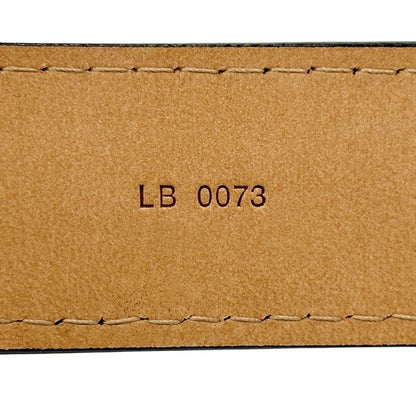 Louis Vuitton Belt Men's Brand Leather Santure Jeans Black Silver M6812u 90/36