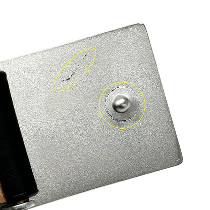 Louis Vuitton Belt Men's Brand Leather Santure Jeans Black Silver M6812u 90/36