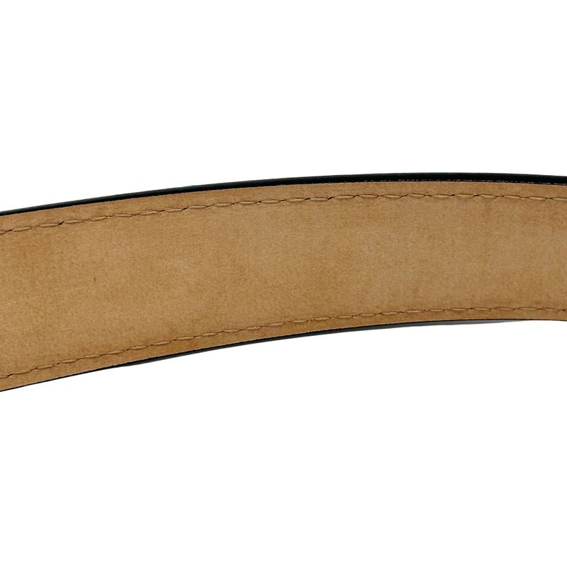 Louis Vuitton Belt Men's Brand Leather Santure Jeans Black Silver M6812u 90/36