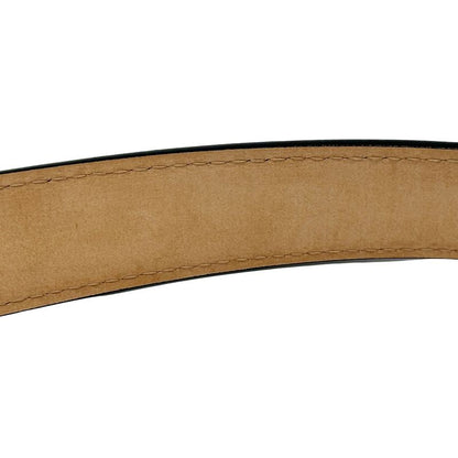 Louis Vuitton Belt Men's Brand Leather Santure Jeans Black Silver M6812u 90/36