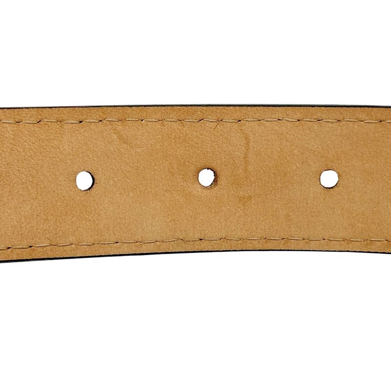 Louis Vuitton Belt Men's Brand Leather Santure Jeans Black Silver M6812u 90/36