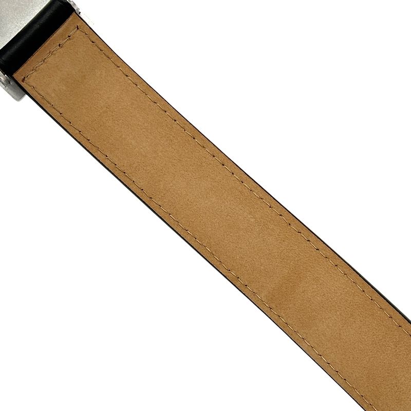 Louis Vuitton Belt Men's Brand Leather Santure Jeans Black Silver M6812u 90/36