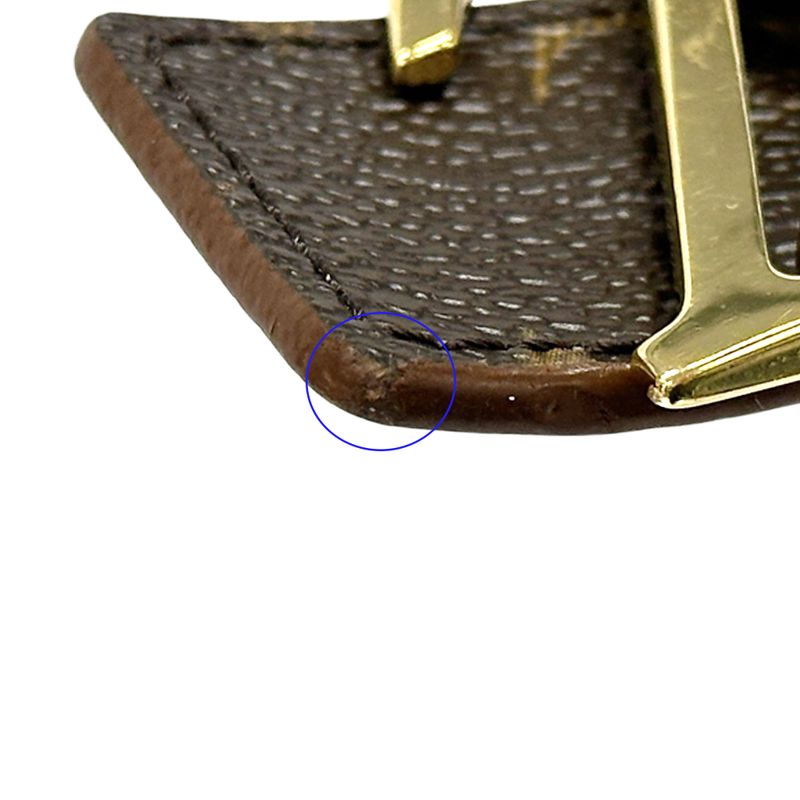 Louis Vuitton Belt Monogram Women's Brand Leather Santure LV Initials Brown