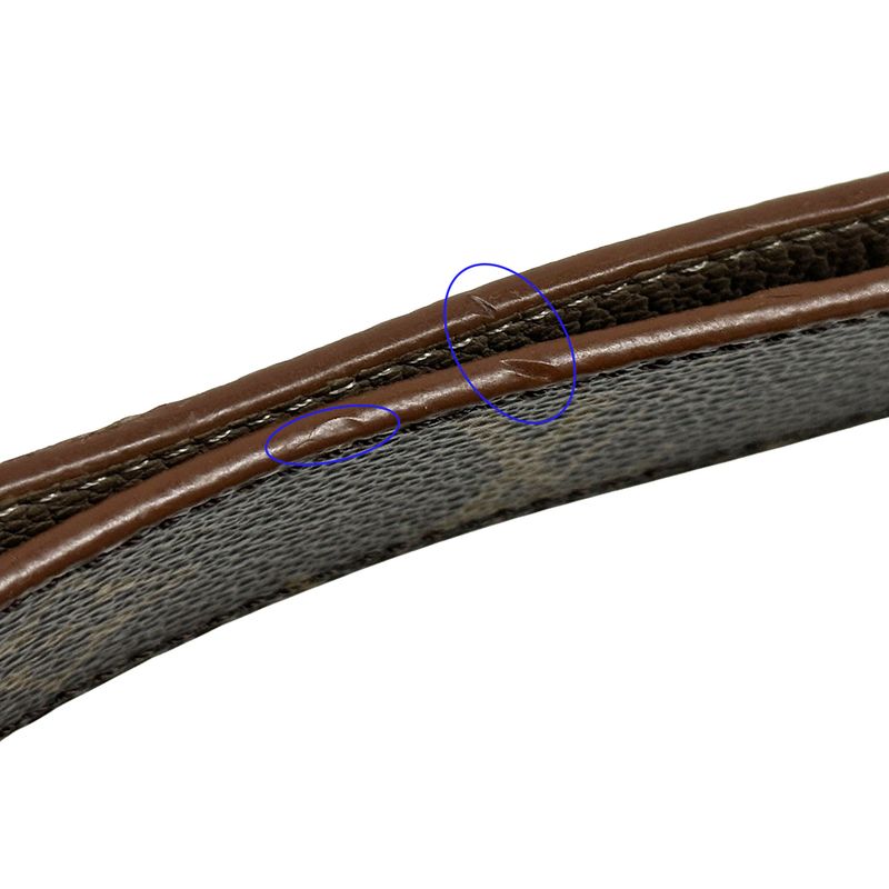 Louis Vuitton Belt Monogram Women's Brand Leather Santure LV Initials Brown