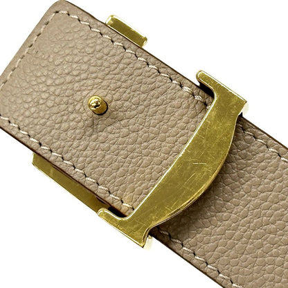 Louis Vuitton Belt Monogram Women's Brand Leather Santure LV Initials Brown