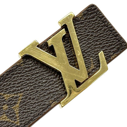 Louis Vuitton Belt Monogram Women's Brand Leather Santure LV Initials Brown