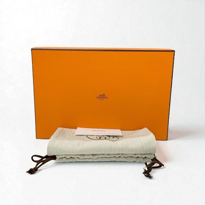 Hermes Trocadero Flat Shoes Leather Silver Mules Hhardware