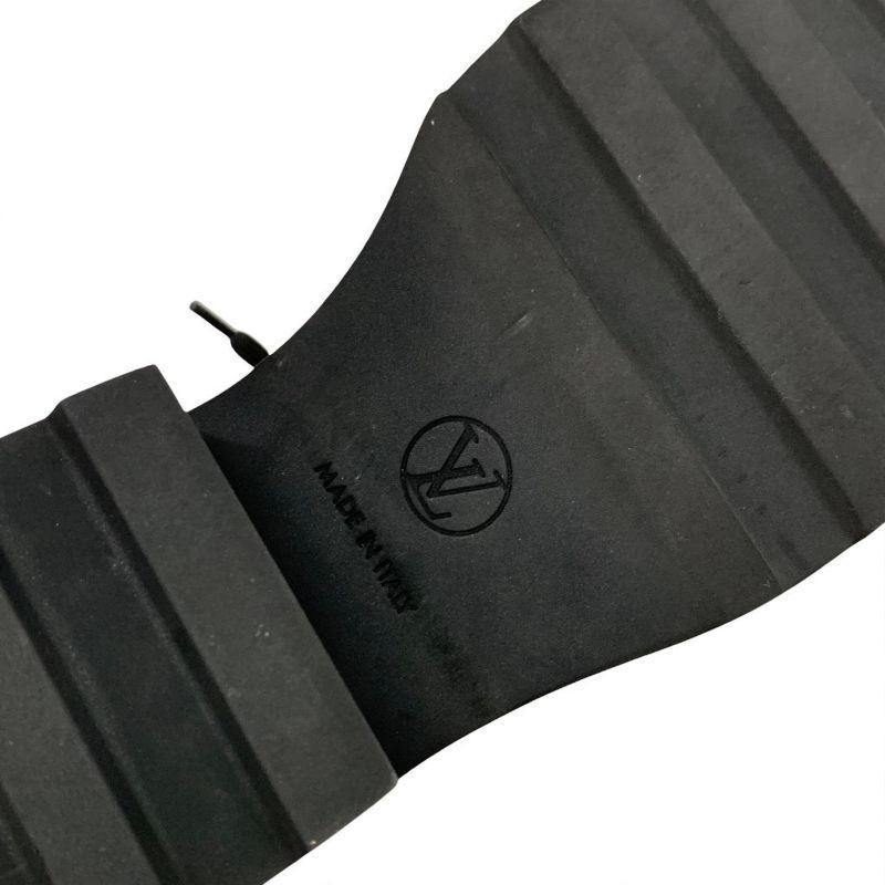 Louis Vuitton Bobur Line Loafer Leather Shoes Patent Leather Black Damier Derby