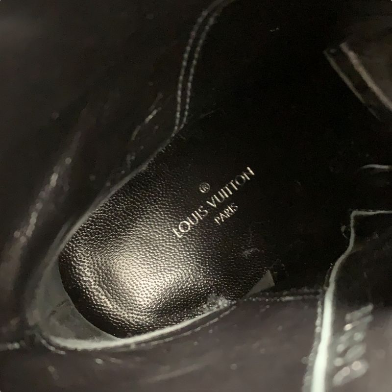 Louis Vuitton Silhouette Line Monogram Boots Short Boots Shoes Leather Black