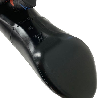 Louis Vuitton Silhouette Line Monogram Boots Short Boots Shoes Leather Black