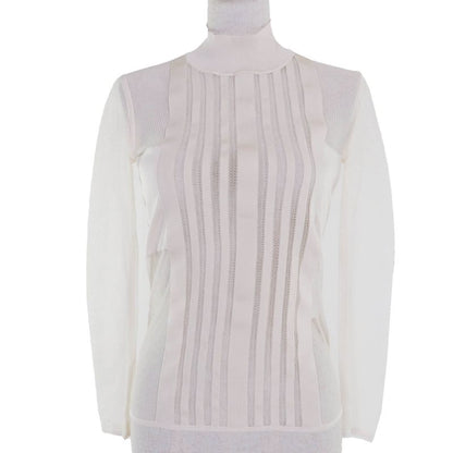 Hermes 2022 2h2652dm Cotton Polyamide Silk Blend High Neck Long Sleeves Knit