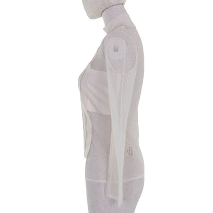 Hermes 2022 2h2652dm Cotton Polyamide Silk Blend High Neck Long Sleeves Knit