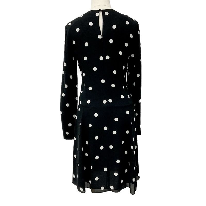 Saint Laurent Dress Rayon Black Mini Dots
