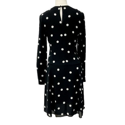 Saint Laurent Dress Rayon Black Mini Dots