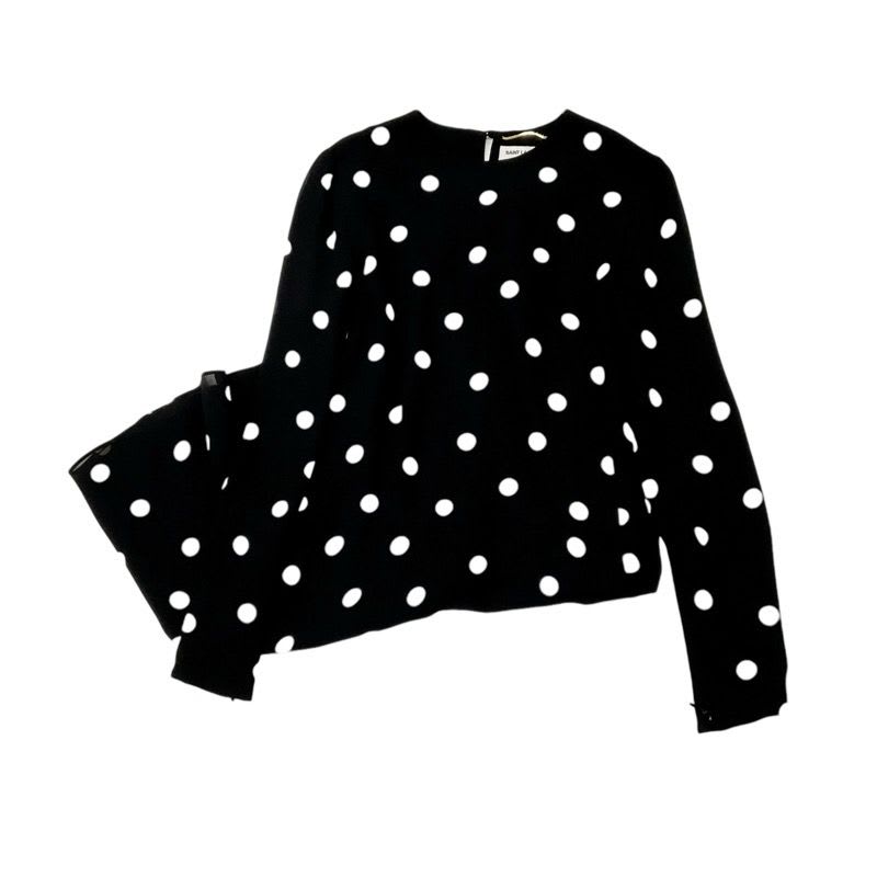Saint Laurent Dress Rayon Black Mini Dots