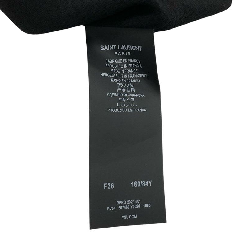 Saint Laurent Dress Rayon Black Mini Dots