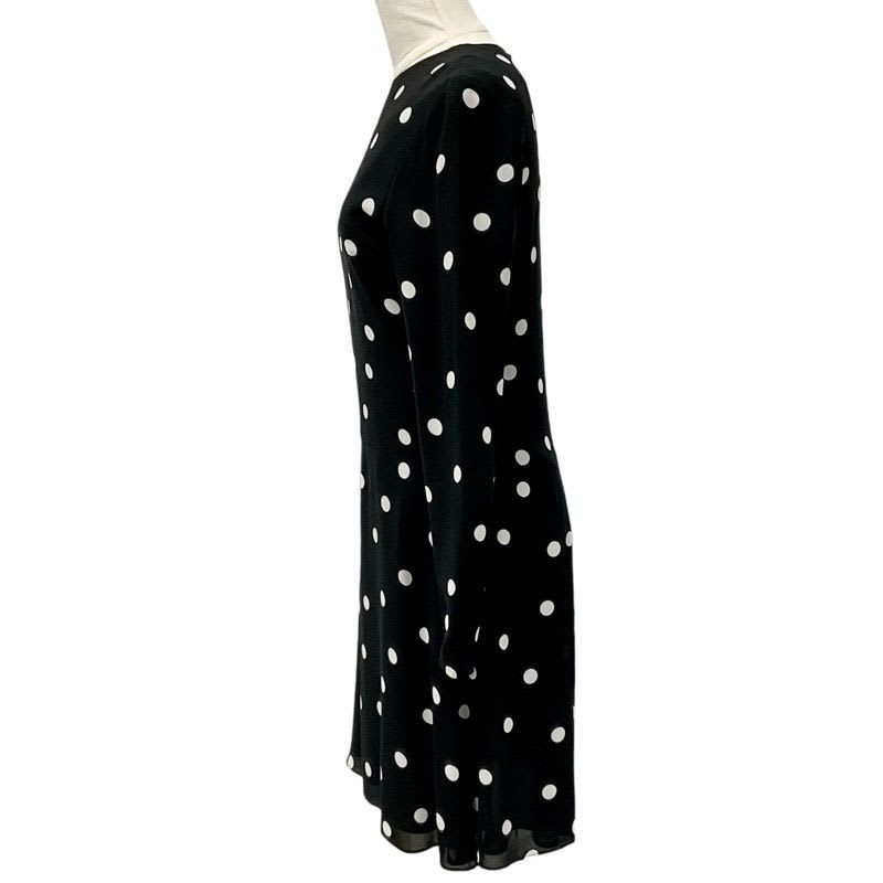 Saint Laurent Dress Rayon Black Mini Dots