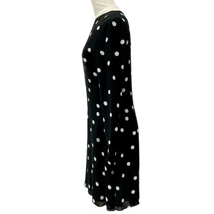 Saint Laurent Dress Rayon Black Mini Dots